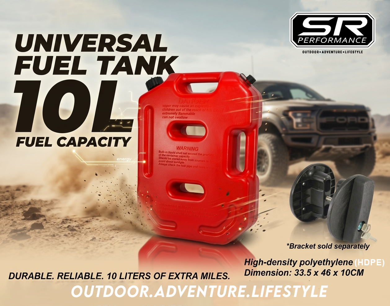 UNIVERSAL FUEL TANK 10L RED